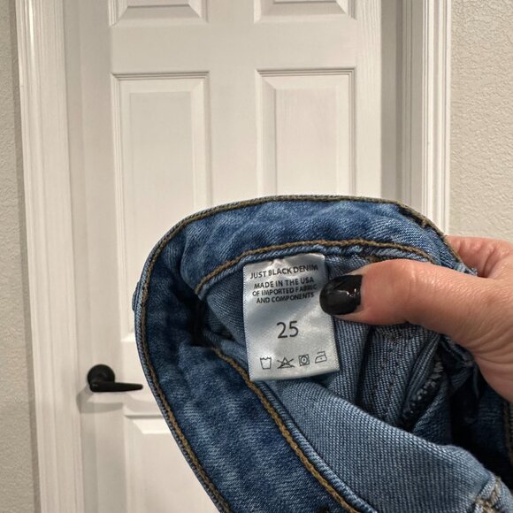 Just Black Denim Jeans Women's Size 25 High Rise Medium Wash - Picture 4 of 5